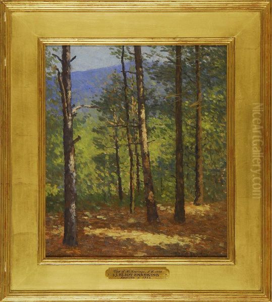 Mount Kearsage Through The Trees Oil Painting by Joseph Eliot Enneking