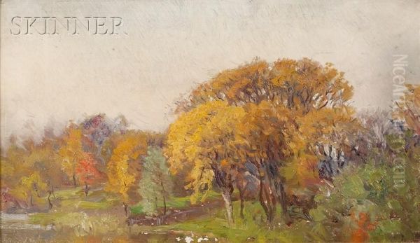 Autumn Trees Oil Painting by Joseph Eliot Enneking