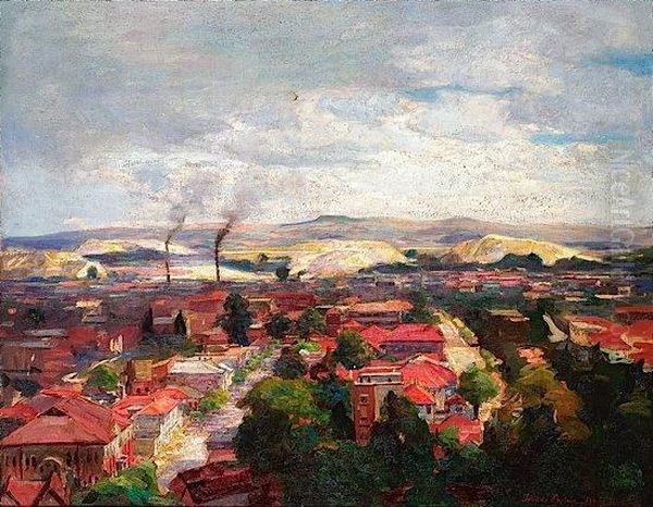 Vue De Jo'burg Oil Painting by Jehudo Epstein