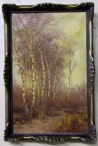 Berken In De Heide Oil Painting by Arthur Erarts