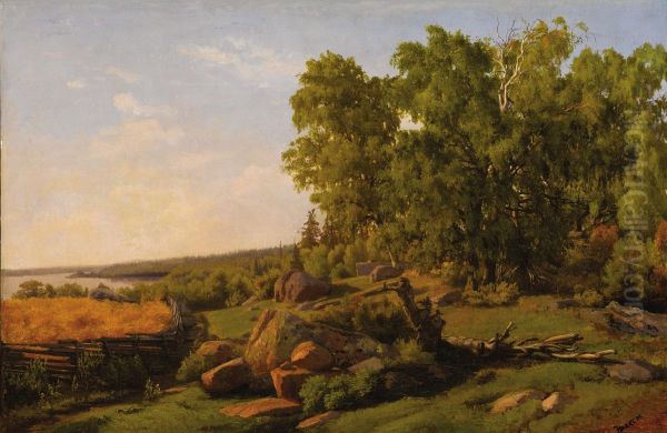 Pastoral Landscape Oil Painting by Mikhail Spiridonov. Erassy