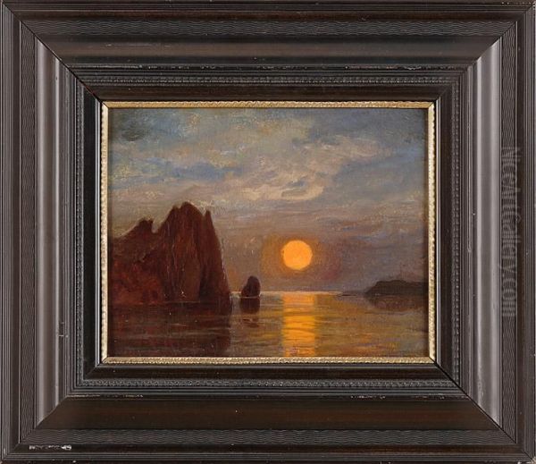 Sonnenuntergang Bei Capri. Oil Painting by Moritz Erdmann