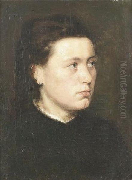 Portrat Einer Jungen Frau Oil Painting by Alois Erdtelt