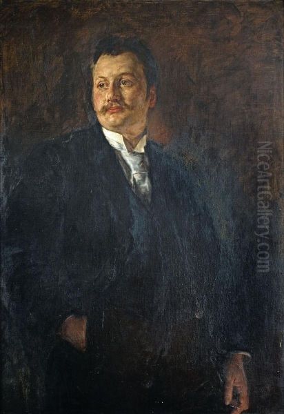 Bildnis Des Theodor Grust Oil Painting by Alois Erdtelt