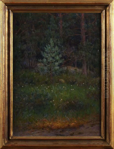 Myrmark I Skogen Oil Painting by Elias Erdtman