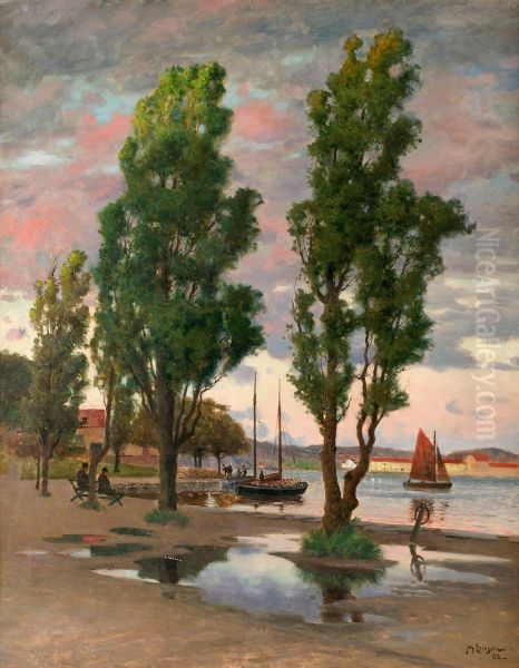 Parken I Marstrand Oil Painting by Johan Erik Ericson