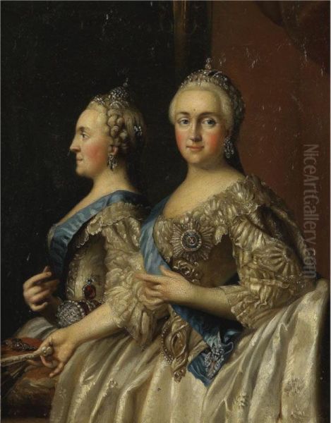 Portrait Of Catherine Ii Oil Painting by Vigilius Eriksen