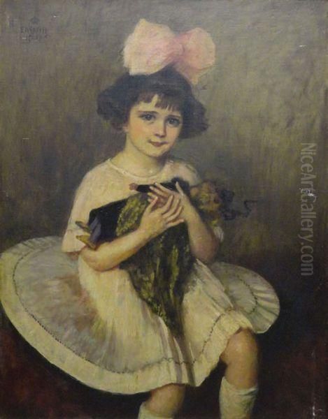 Jeune Fille A La Poupee Oil Painting by Princesse Marie Eristoff-Kasak