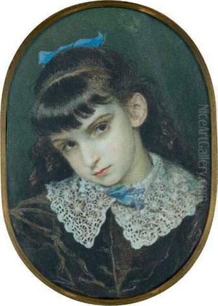 Portrait D'andre Realier - Dumas Enfant Oil Painting by Princesse Marie Eristoff-Kasak