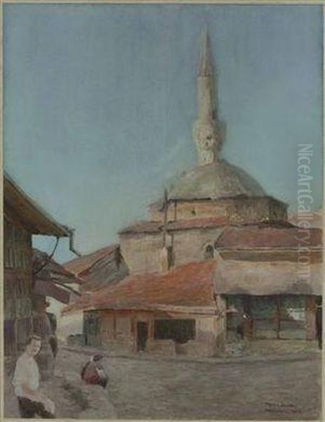 Moschee In Plowdiw Oil Painting by Franz Erler