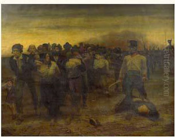 Scene De Bataille : Le Convoi Des Prisonniers Oil Painting by Charles Joseph Ernest