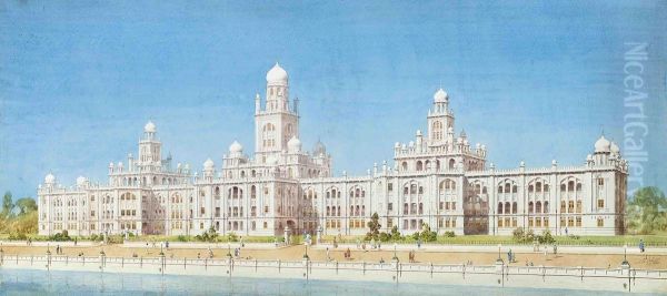 Architect The Osmania General Hospital, Hyderabad Oil Painting by Vincent Jerome Esch