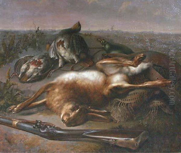 A Fortuitous Hunt Oil Painting by Joannes Esman