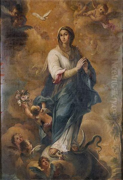 Inmaculada Concepcion Oil Painting by Benito Espinos