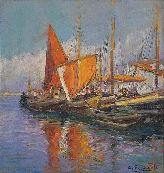 Riflessi Sul Mare Oil Painting by Cesare Esposito