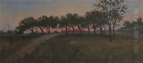 Apple Orchard, Evelyn Del. Co. Pa Oil Painting by George Emerick Essig