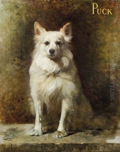 Le Chien Puck Oil Painting by Denis Etcheverry