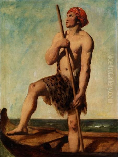 Agyptischer Ruderer In Einem Kahn Oil Painting by William Etty