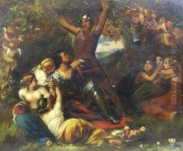 Mythological Scene With Soldiers Oil Painting by William Etty