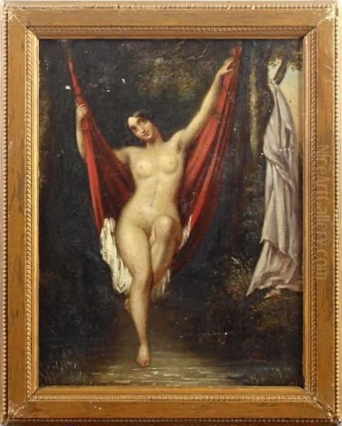 Nude On A Swing Oil Painting by William Etty