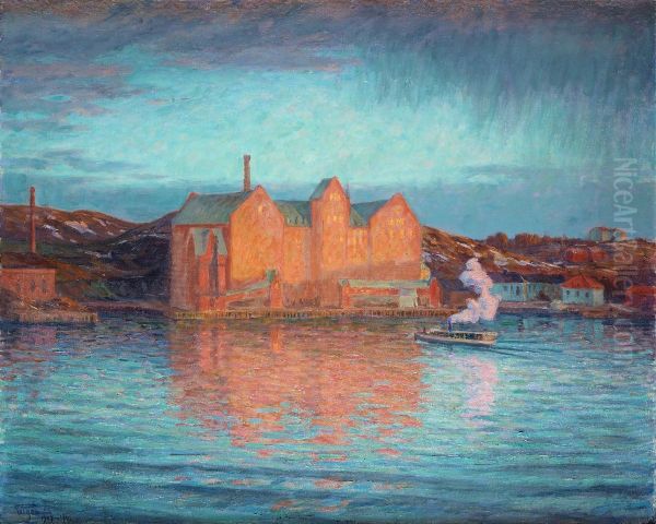 Saltsjokvarn, Varafton 1907 Oil Painting by Prince Eugen Of Sweden