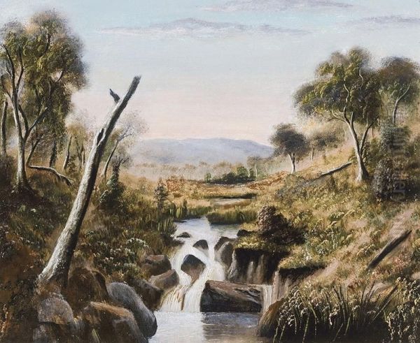 The Falls Oil Painting by A.W. Eustace