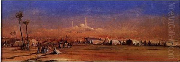 Vue Du Caire Oil Painting by Charles Fr. Eustache