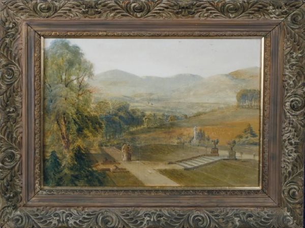 'parklands, North Wales' Oil Painting by Bernard Walter Evans