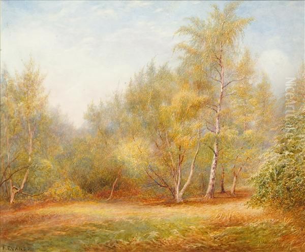 Epping Forest Oil Painting by Frederick Henry Evans