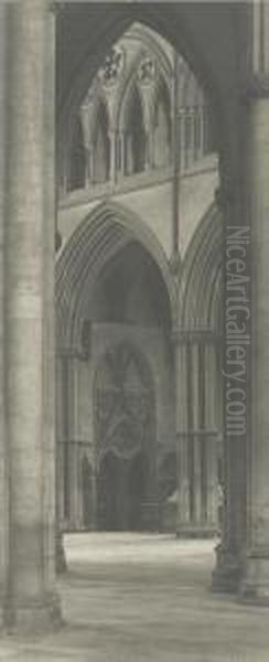 [york Minster] Into The Transept Oil Painting by Frederick Henry Evans