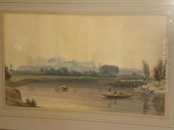 The Thames At Windsor Oil Painting by William of Eton Evans