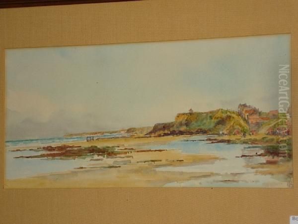 'low Tide, Wimereux, West Boulogne' Oil Painting by Lady Eveleen Bonner