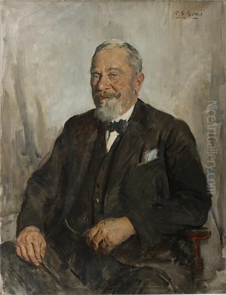 Portrait Of A Bearded Gentleman Oil Painting by Reginald Grenville Eves