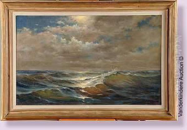 Pleine Mer De Nuit Oil Painting by Vasily Vasilievich Evreinov