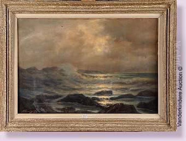 Mer Agitee Oil Painting by Vasily Vasilievich Evreinov