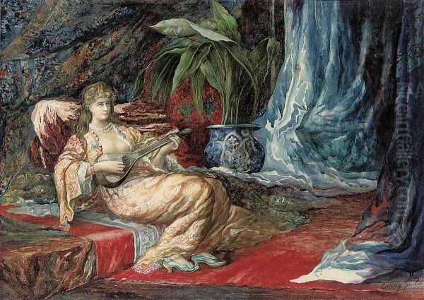 Odalisque Oil Painting by Giulio Ewing