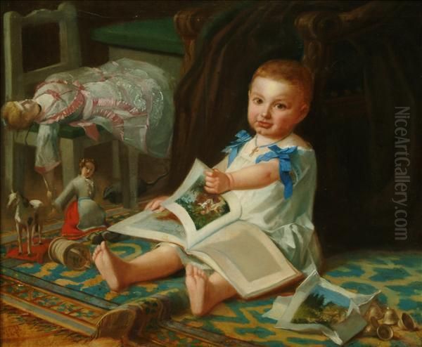 The Picture Book Oil Painting by Franz Eybl