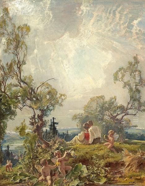 The Fairy Glade Oil Painting by Gustav Eyer