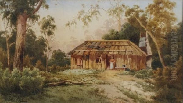 Landscape With Hut Oil Painting by Gladstone Eyre