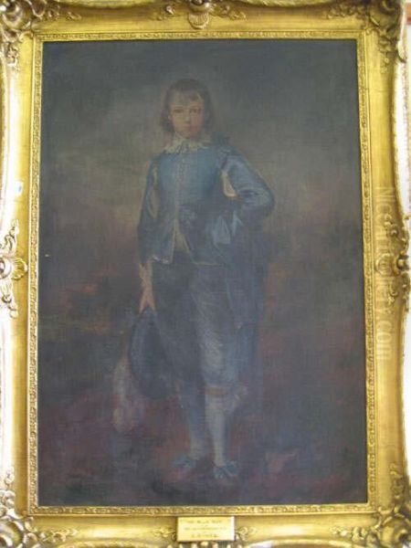 The Blue Boy, After Gainsborough Oil On Canvas 127cm X 87cm Oil Painting by Emily Eyres