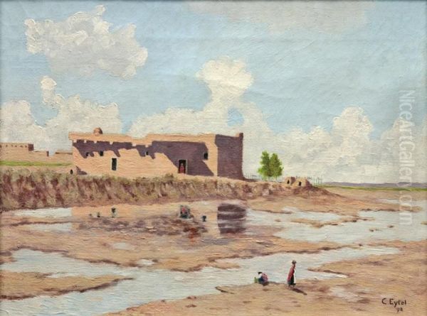 A Rio Grande Pueblo by Carl A. Eytel