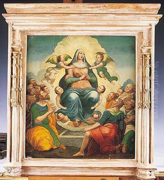 Asuncion De La Virgen Oil Painting by Jeronimo Antonio Ezquerra