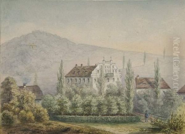 Bei Bautzen. Oil Painting by Eusebius Faber