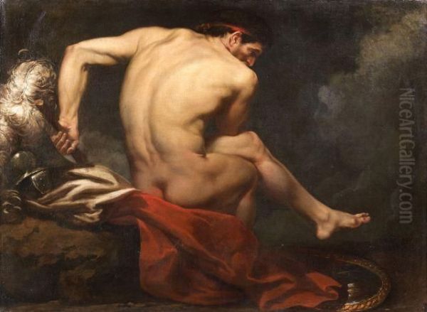 Soldat Grec Au Repos Oil Painting by Francois-Xavier Fabre