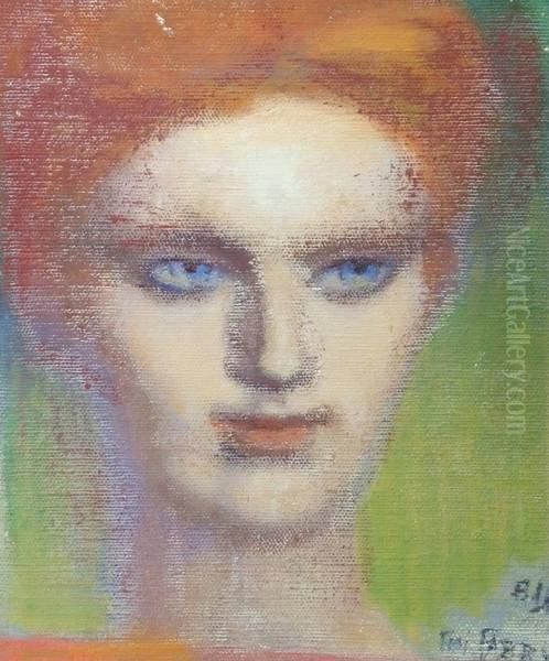 Portrait De Femme Oil Painting by Elysee Fabry