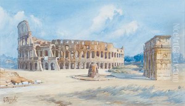 Das Colosseum In Rom Oil Painting by Giovanni Facciola