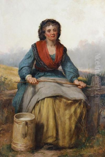 The Milkmaid Oil Painting by Thomas Faed