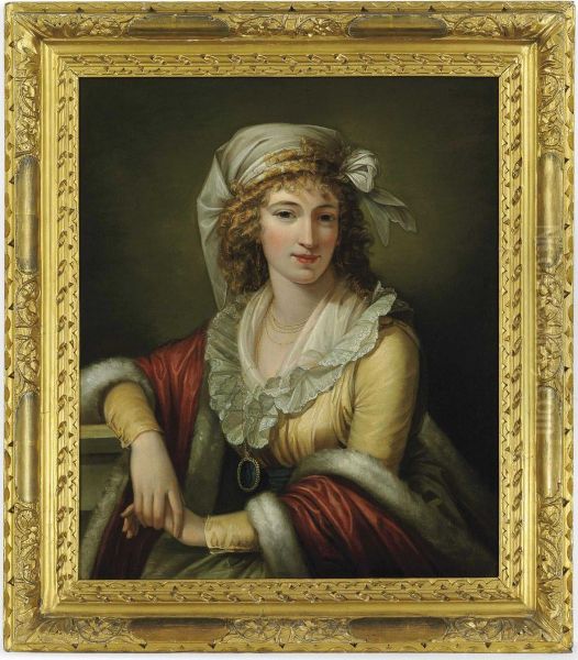 Portrait Of The Artist's Wife Anna Maria Aloisna Rosa Ferri Oil Painting by Robert Fagan