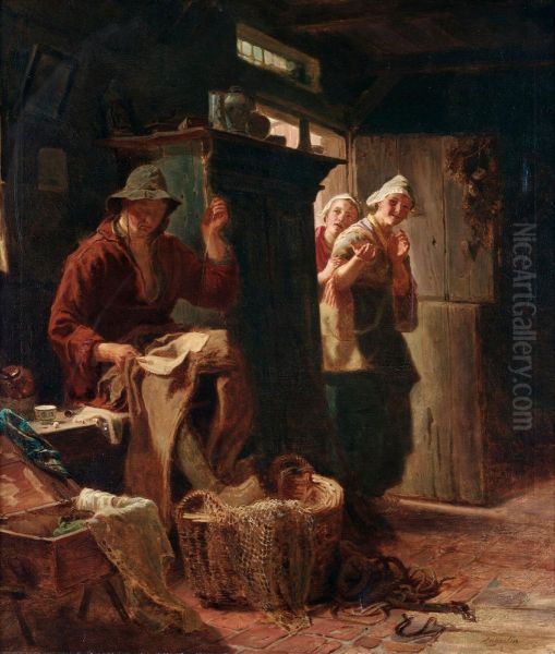 The Derided Bachelor Oil Painting by Ferdinand Fagerlin