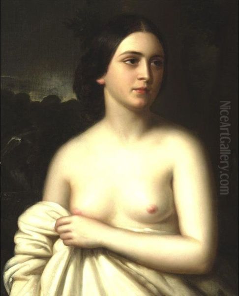 Portrait Of A Woman Oil Painting by Giuseppe Fagnani